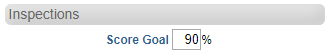 CleanQC Screenshot of Manually Input of Inspection Goal Score
